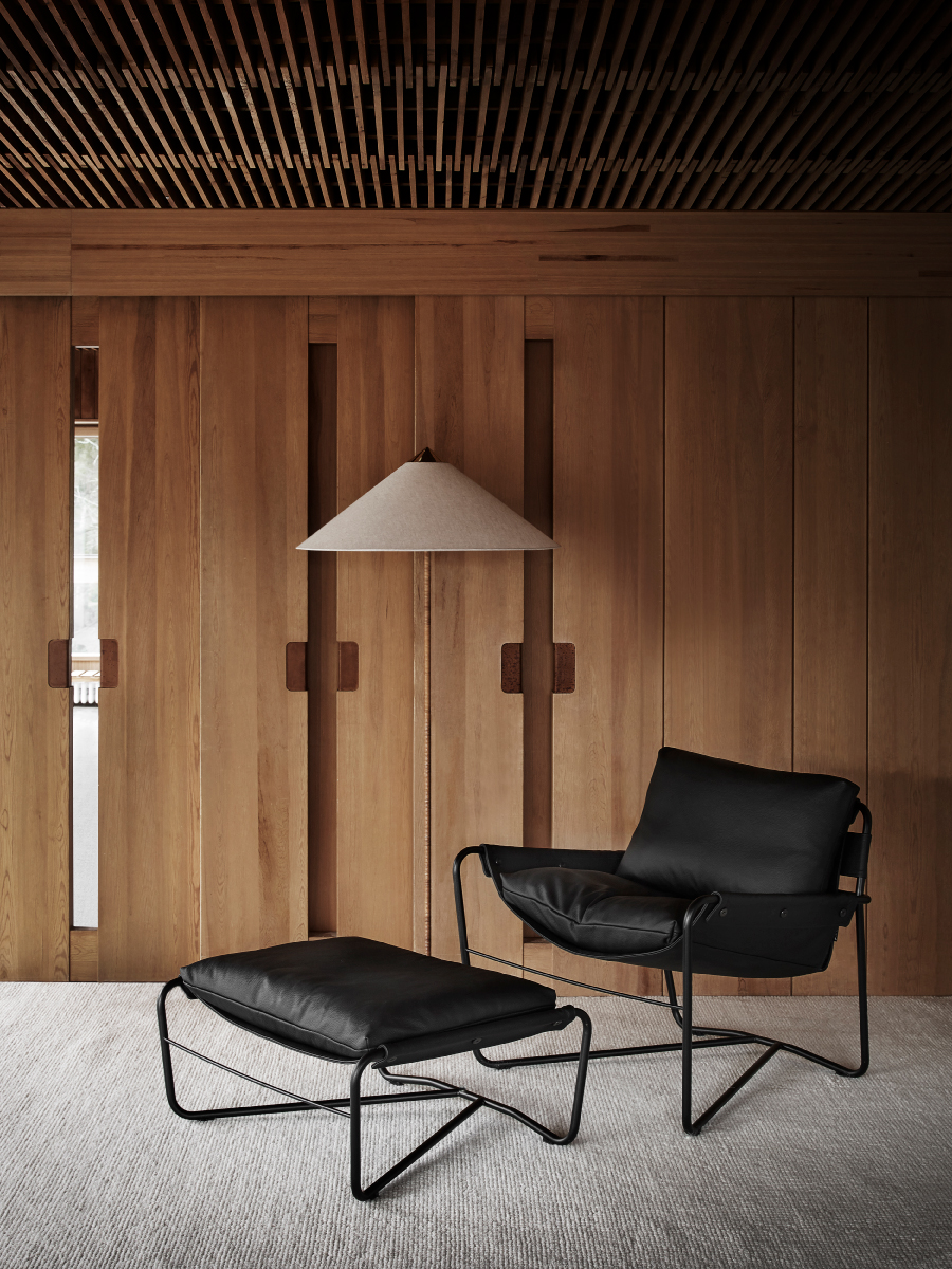 Bug lounge chair and footstool, Interface, 2018